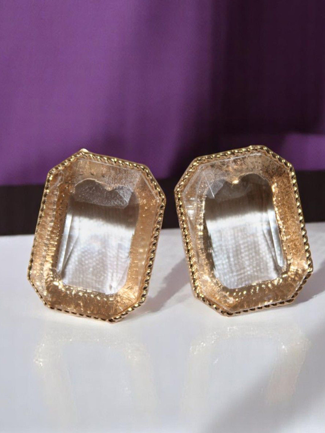 Jolly Faces Artificial Stoned Studded Geometric Shaped Studs