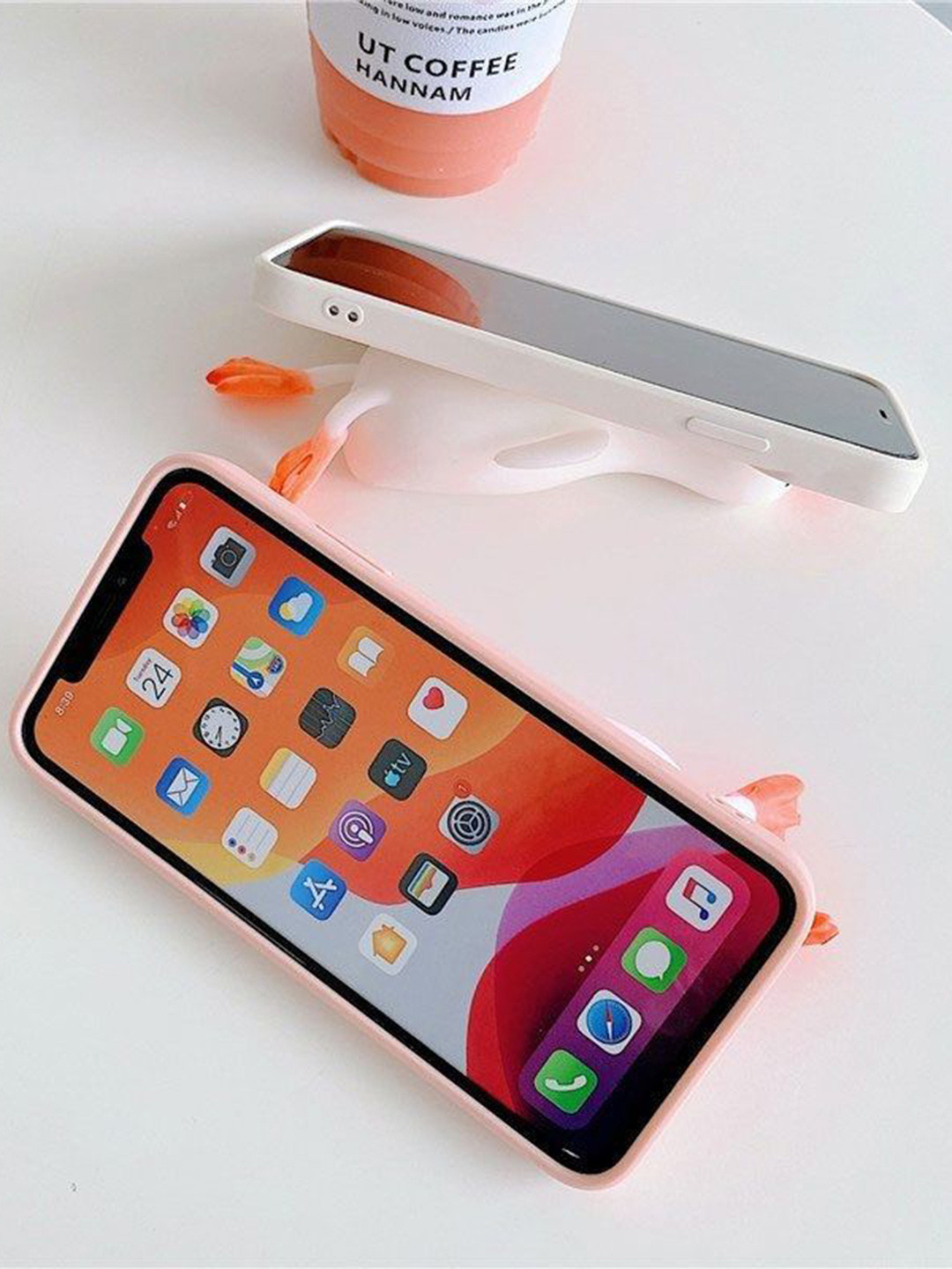 CASE CREATION  Duck Squeezy Cartoon iPhone 15 Plus Back Case Mobile Accessories