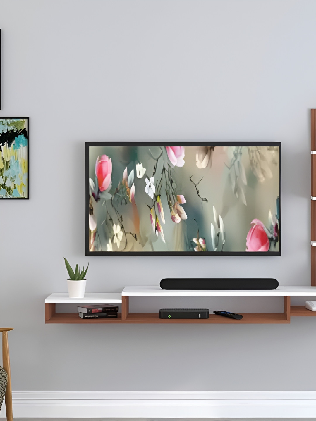 Kalra Magic Green & White Printed Dustproof & Waterproof 32 Inch Tv Cover