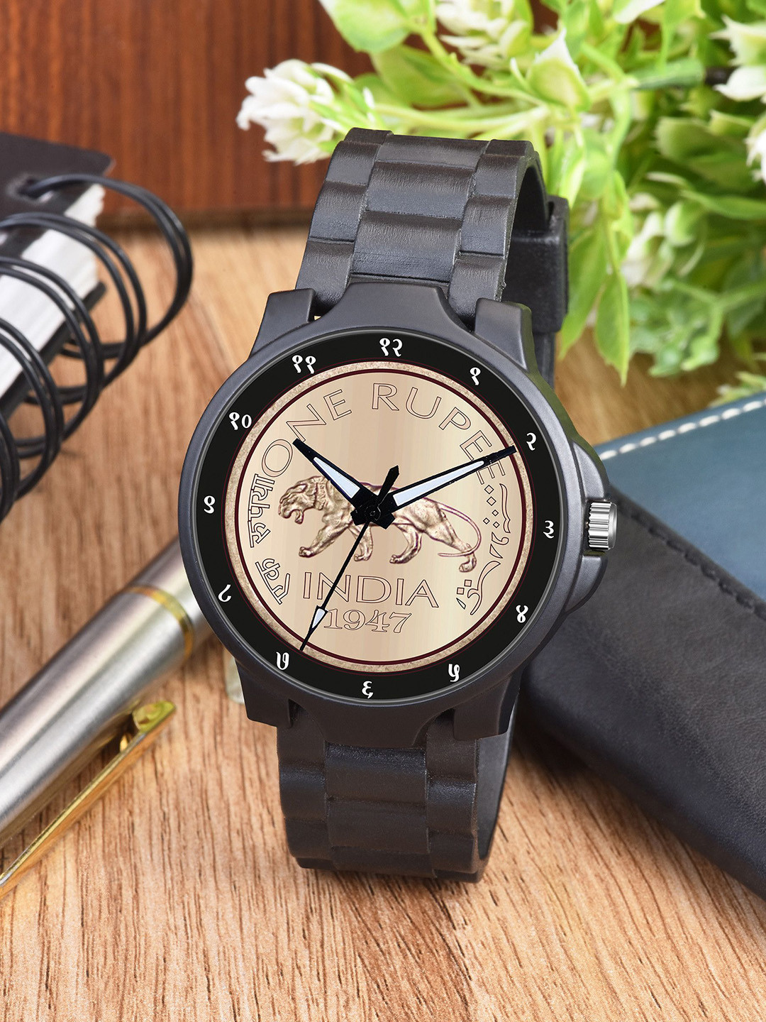 CSAMON Men Dial & Bracelet Style Straps Analogue Watch 3KANBLK GREY RS NEW PU_SH