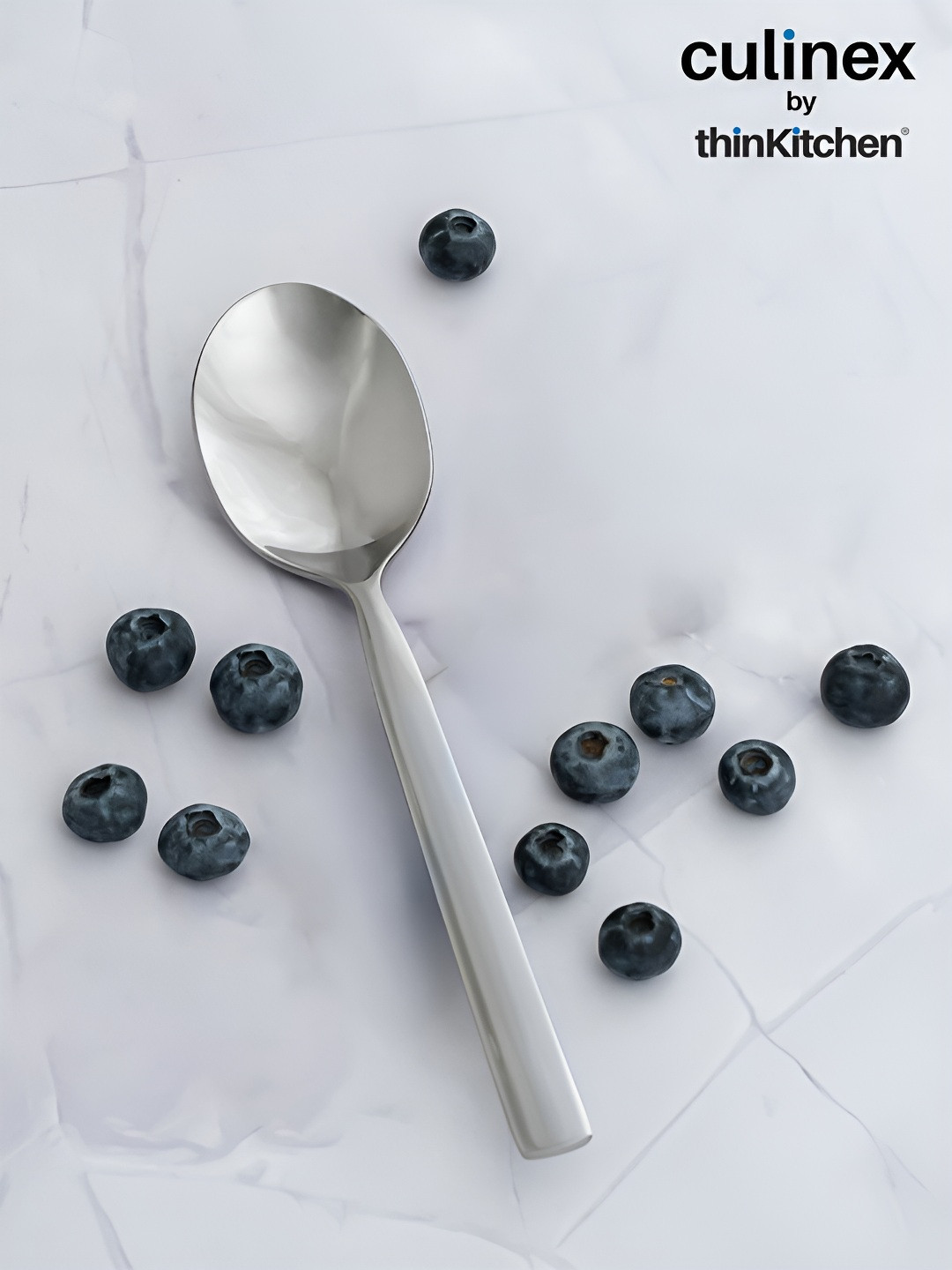 Culinex by thinKitchen Essen Silver-Toned 6 Pieces Stainless Steel Table Spoon