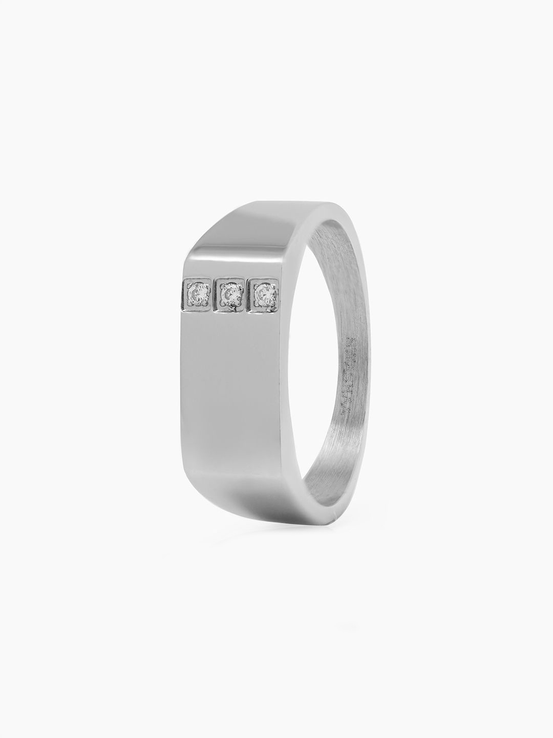 SWASHAA Men Zayen Diamond Signet Ring