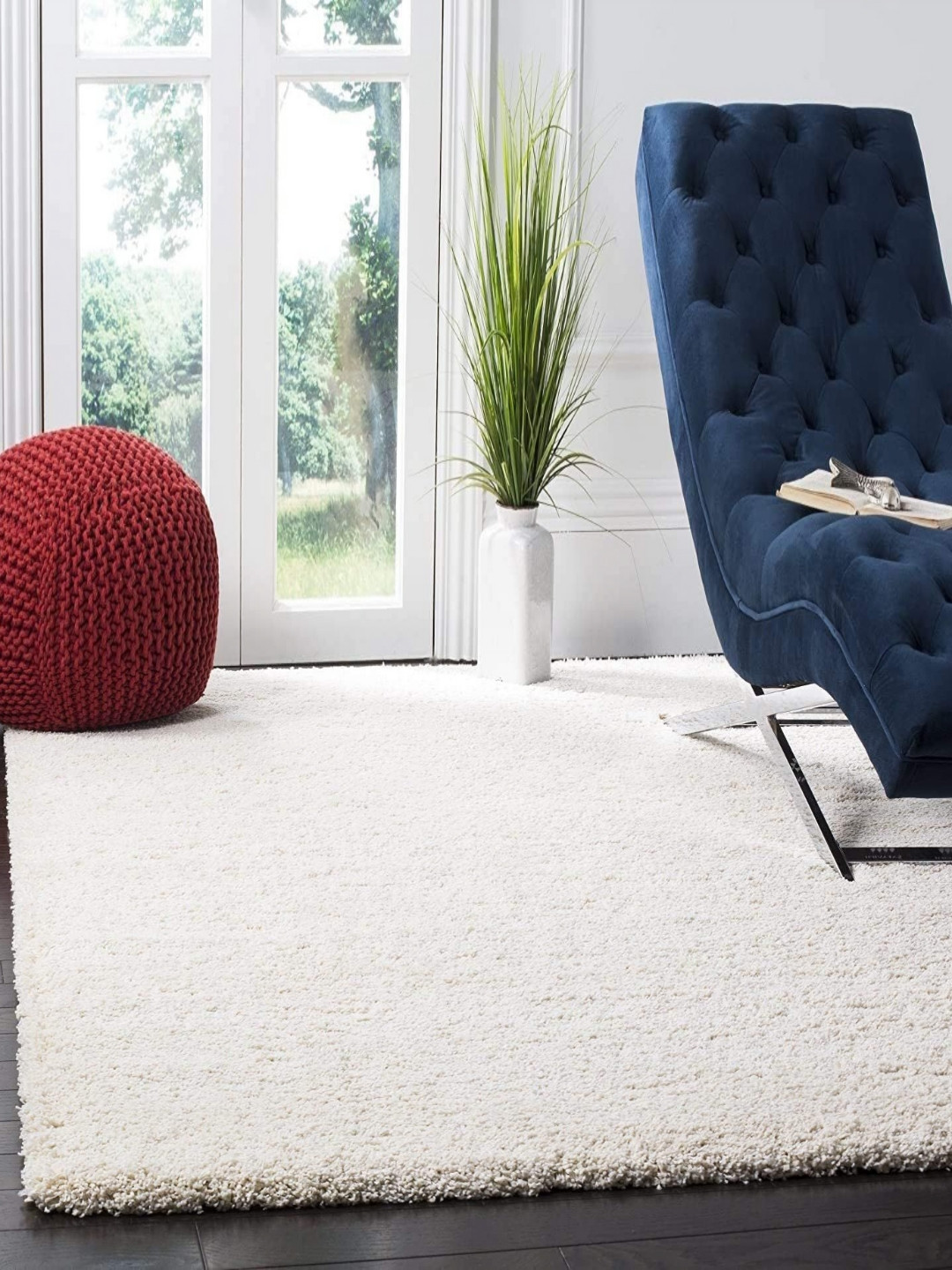 CARPETIFY  Solid Anti-Skid Polyester Carpet