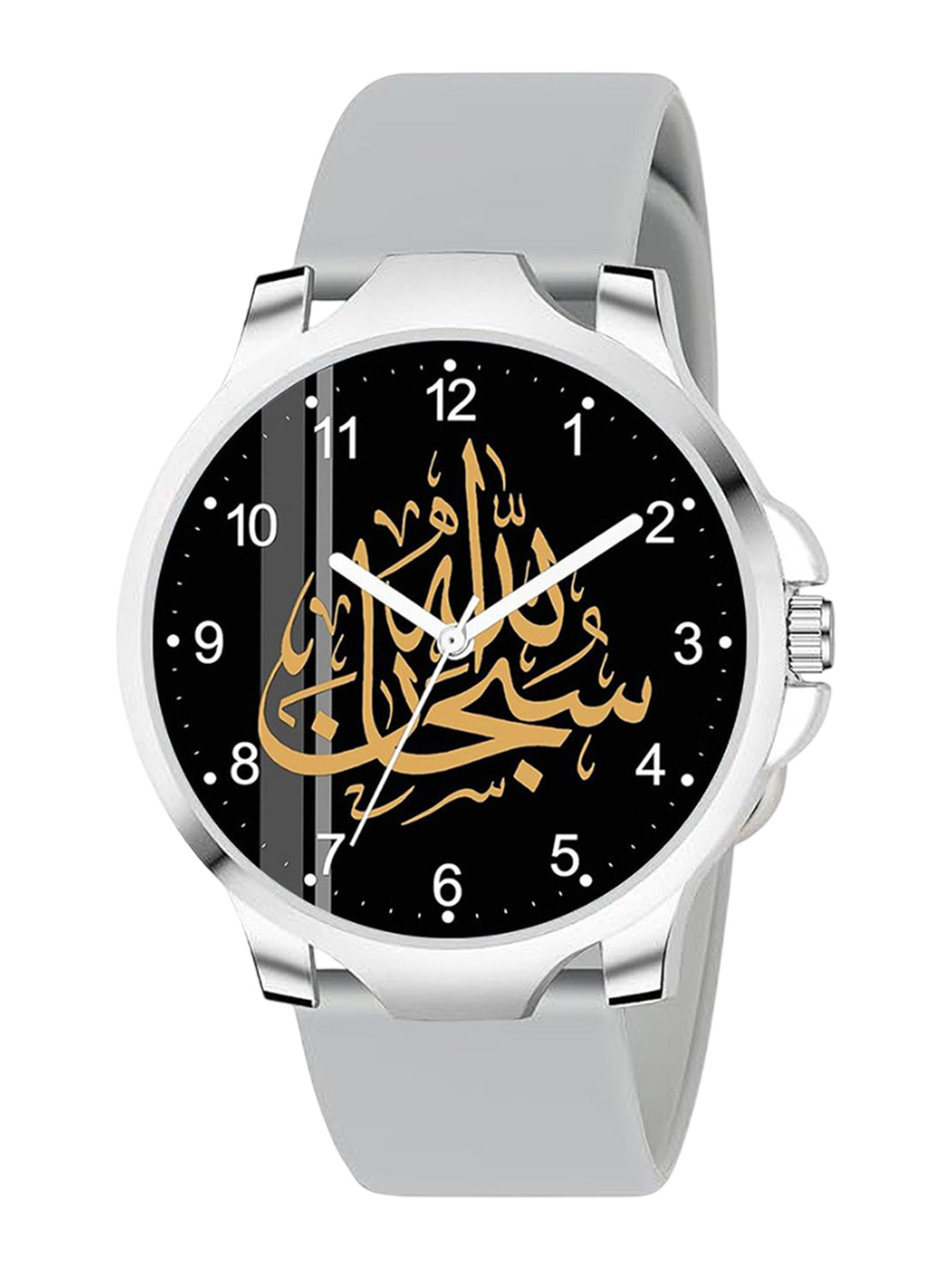 CSAMON Men Dial & Bracelet Style Straps Analogue Watch 3KANSLV Islamic NUM05 GERY 801_SH