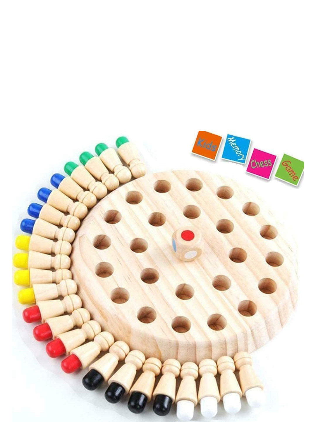 Kidoyz Kids Unisex Wooden Educational Memory Chess Board Game