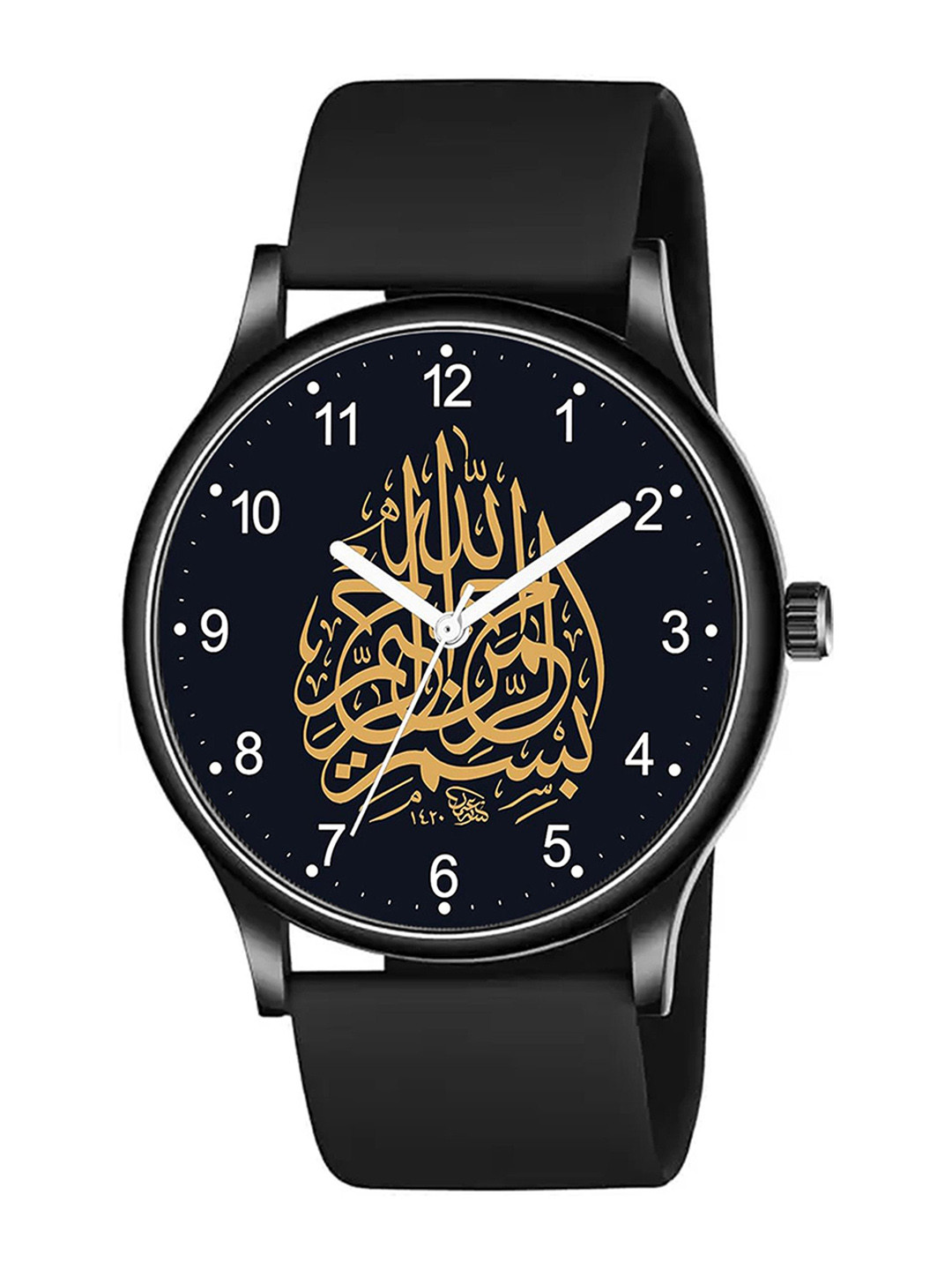 CSAMON Men Printed Dial Analogue Watch - SilmBLK Islamic NUM02 804BLK_SH
