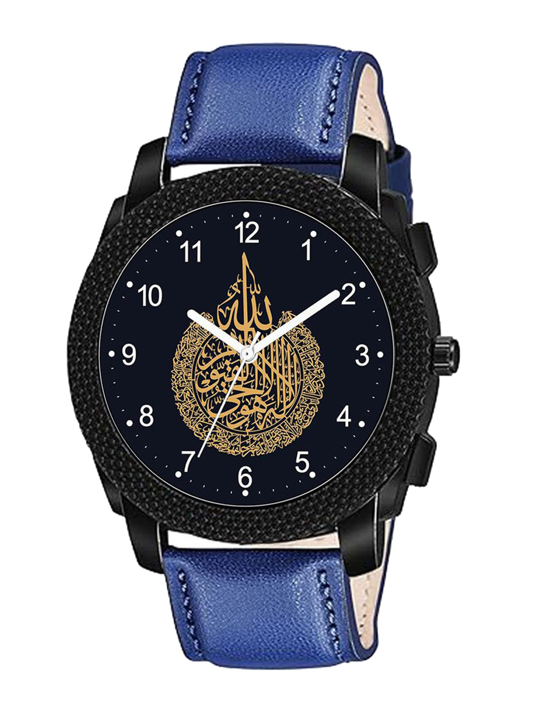 CSAMON Men Embellished Dial & Leather Bracelet Style Straps Analogue Watch Islamic