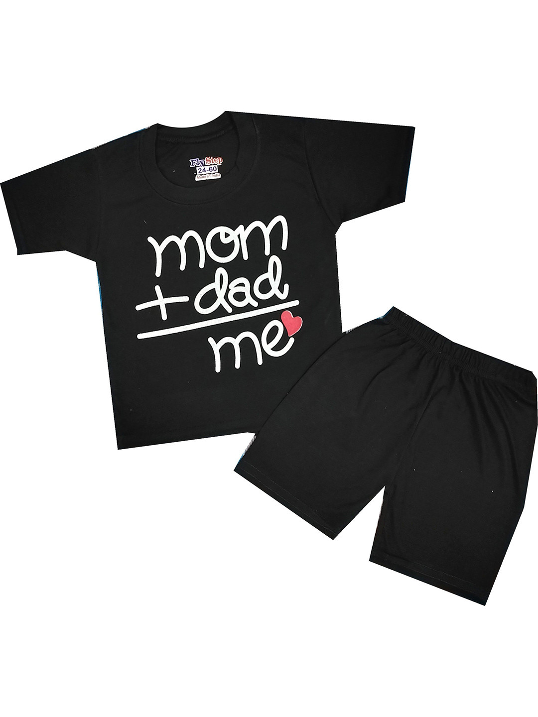Fly Step Kids Typography Printed T-shirt with Shorts