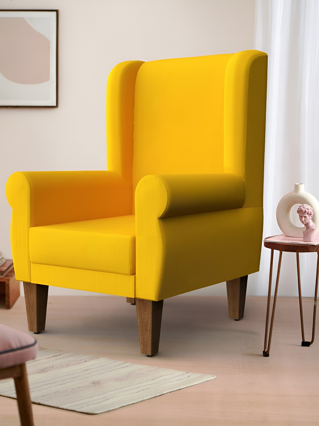 Chumbak Begum Mustard Wing LoungeChair