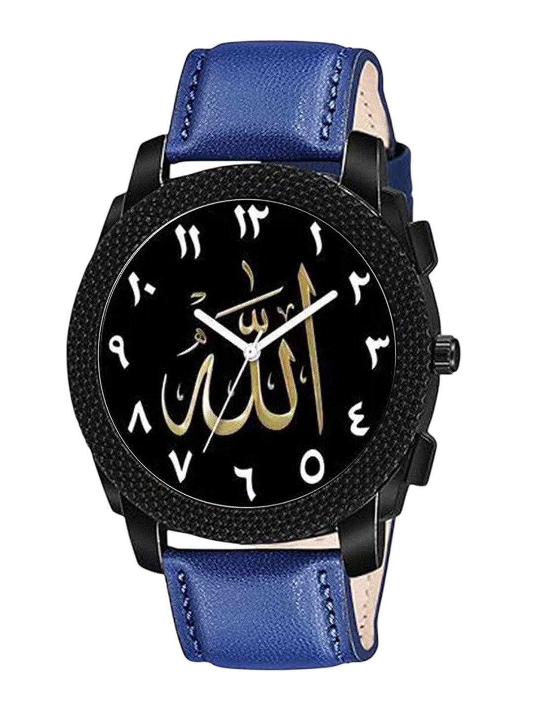 CSAMON Men Printed Dial Analogue Watch - C1004BLK Islamic NUM07 BLU Chikni