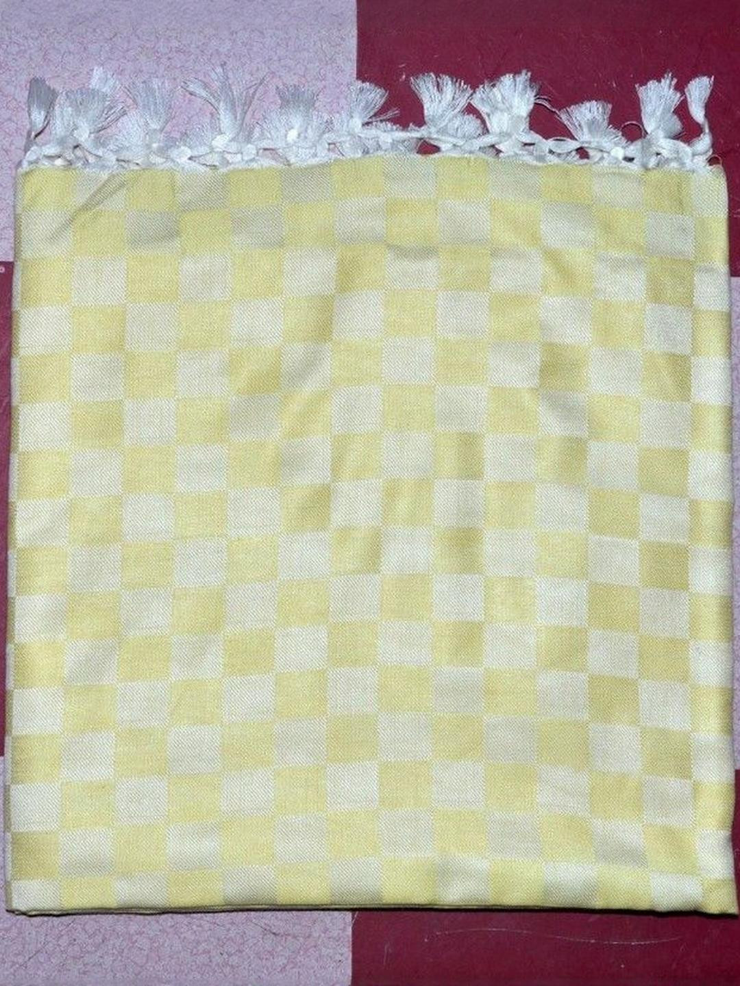 VANISHREE WORLD Yellow Cotton Single Bed Blanket