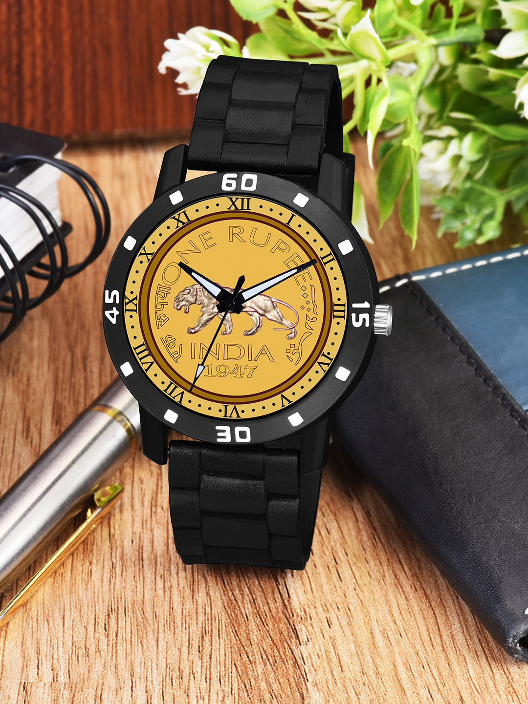 CSAMON Men Dial & Bracelet Style Straps Analogue Watch AeviyoBLK GOLDROM RS NEW PU_SH