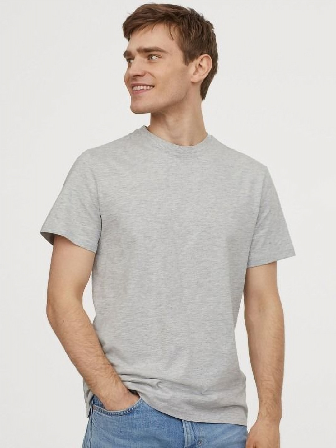 MOUNTAIN COLOURS Men Solid Round Neck Raw Edge T-shirt