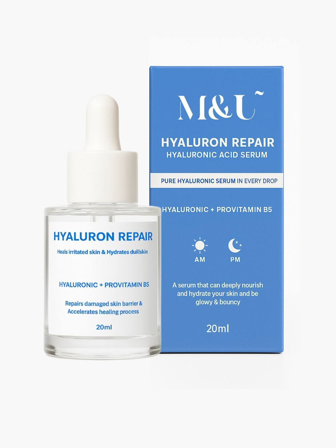 M&U 2% Hyaluronic Acid Face Serum For Glowing Skin - 20 ml