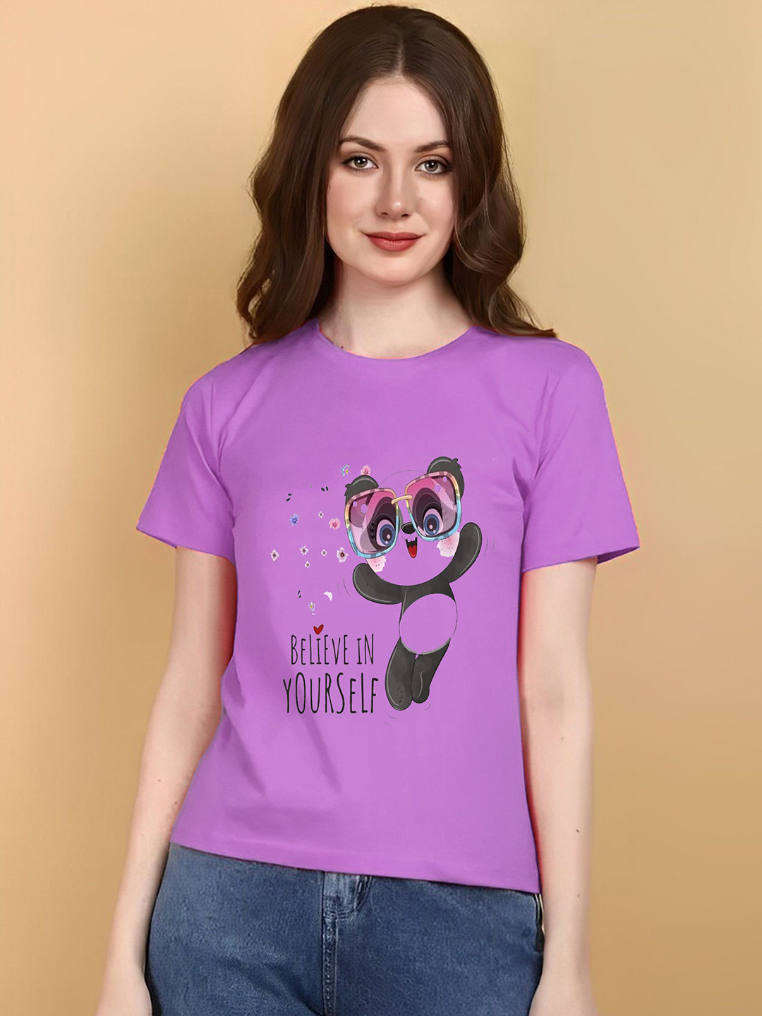 Kushi Flyer Women Printed Slim Fit T-shirt