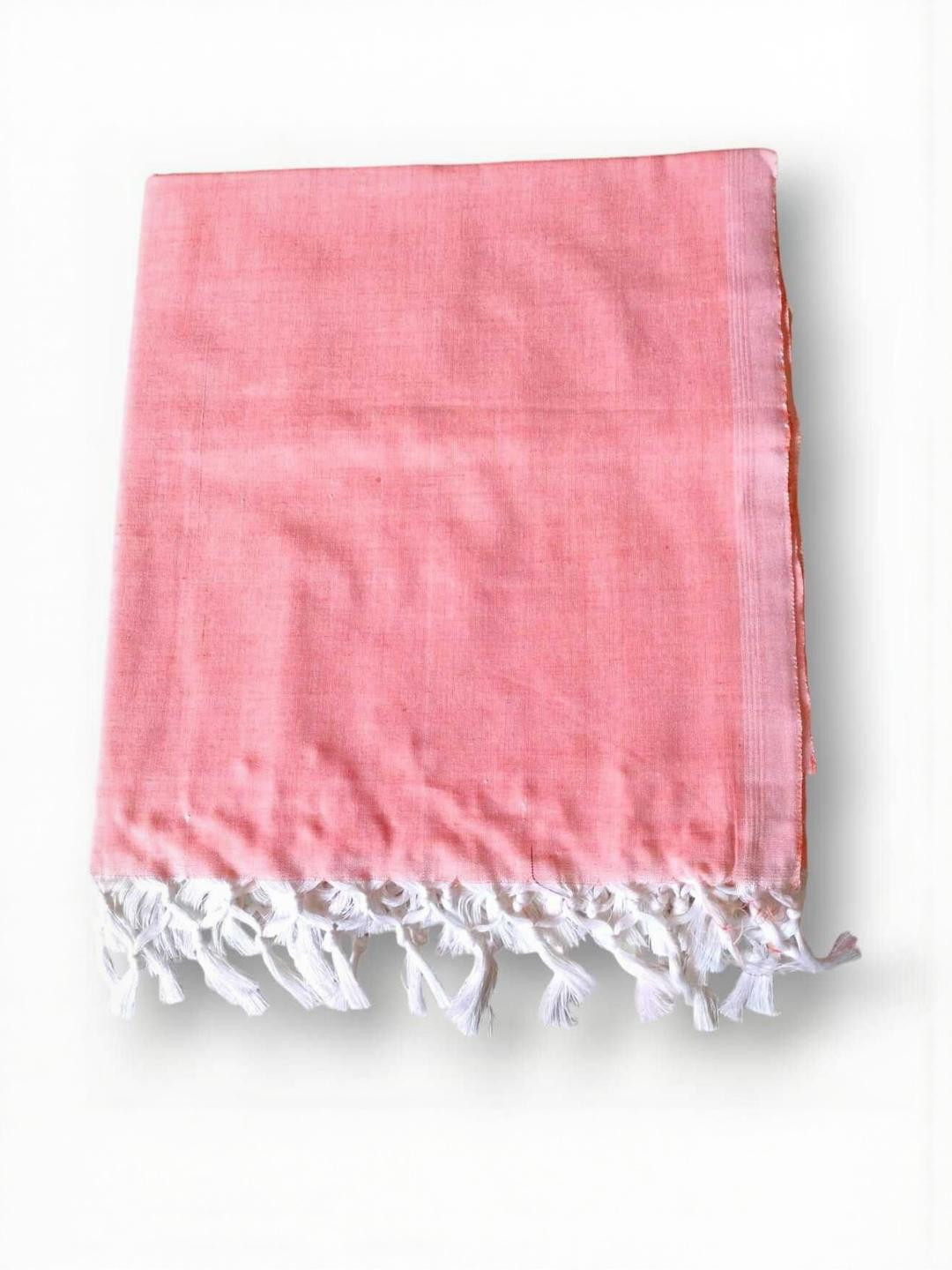 VANISHREE WORLD Peach Cotton Double Bed Blanket