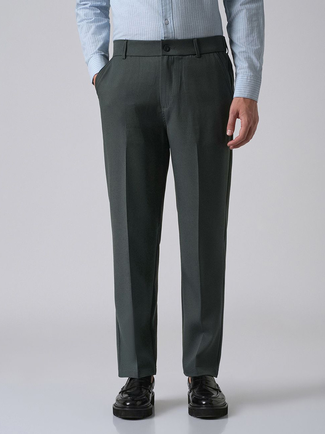 Banana Club Teal Green Relaxed Fit Trousers