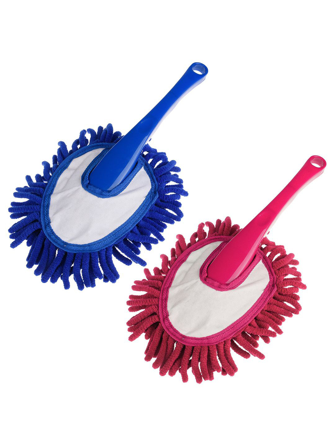 Kuber Industries 2-Pcs Blue & PinkCar Duster Cleaning Brush