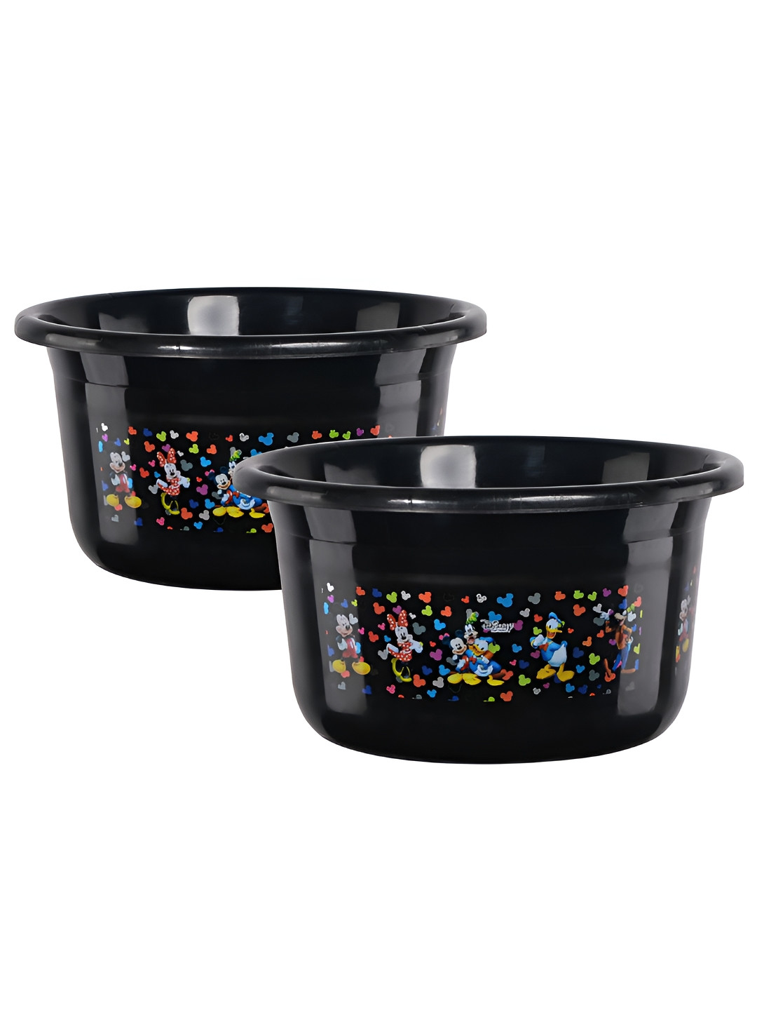 Aura 2 Pieces Abstract Plastic 25 Ltr Plastic Bath Tub Set