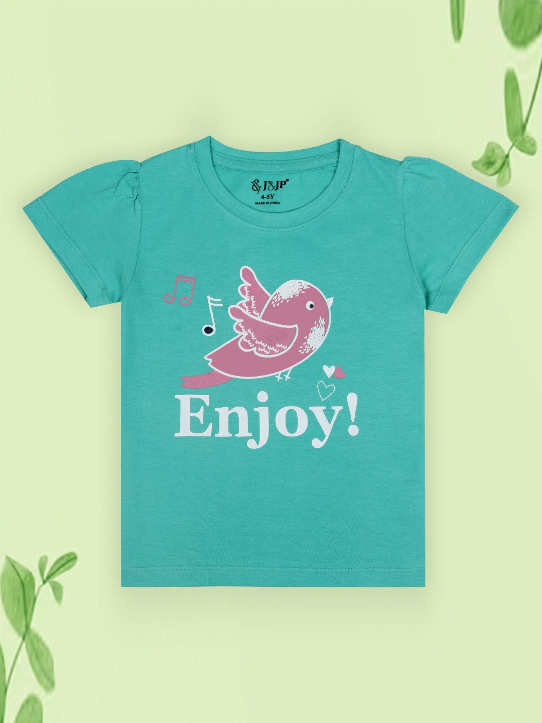 J&JP Girls Printed Applique T-shirt