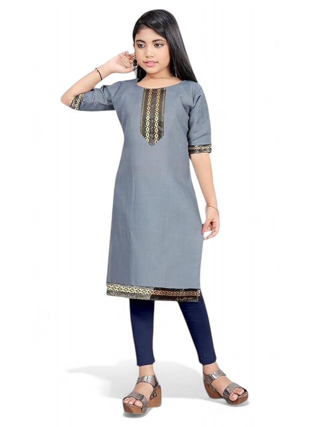 SPECKLESS Girls Yoke Design Kurta
