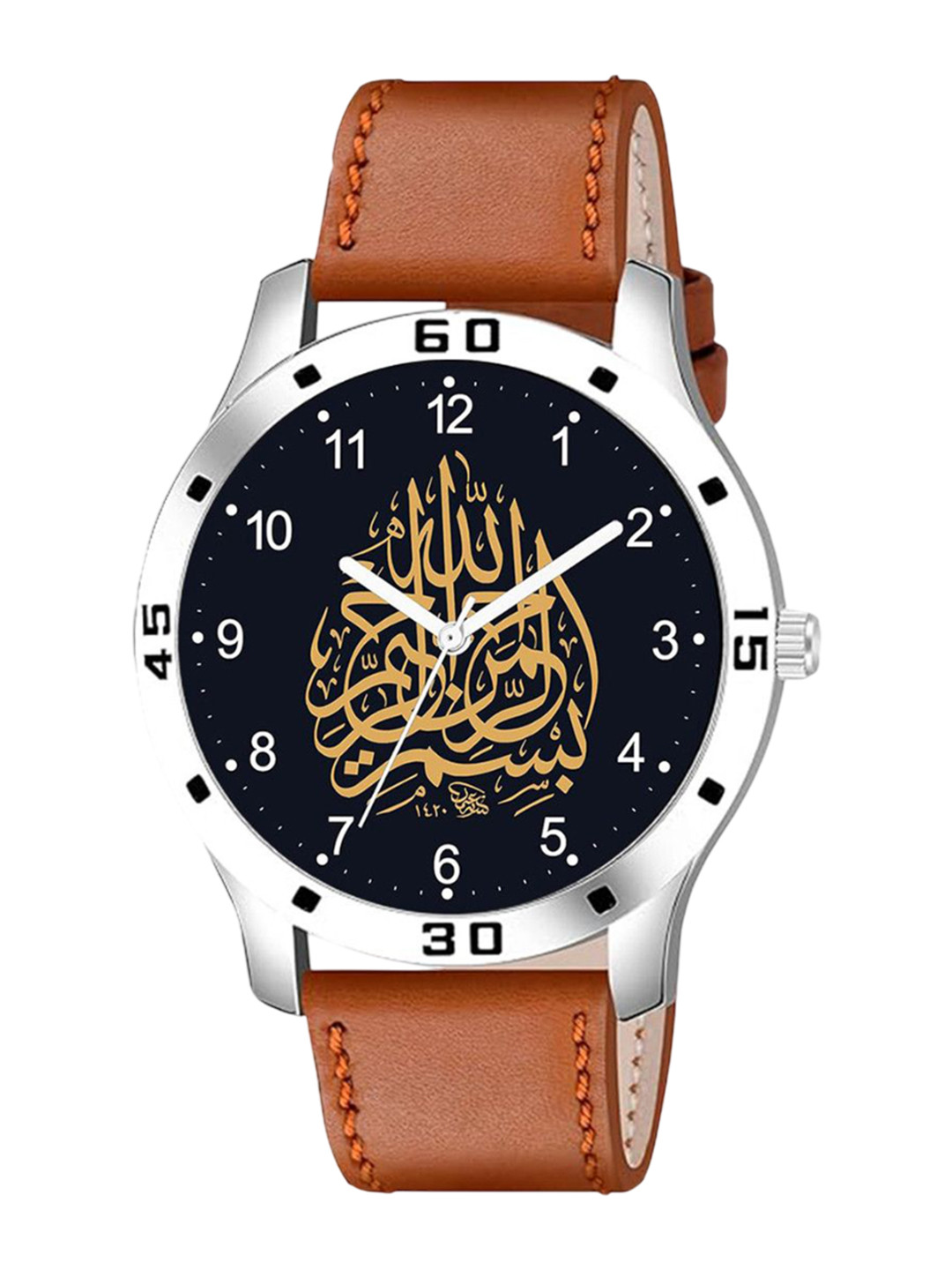 Gopal Shopcart Skeleton Leather Straps Analogue Watch AeviyoSLV-Islamic-NUM02-Beige-L_SH
