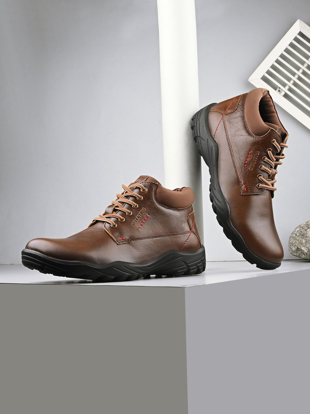 Valentino Men Genuine Leather Regular Ankle boots