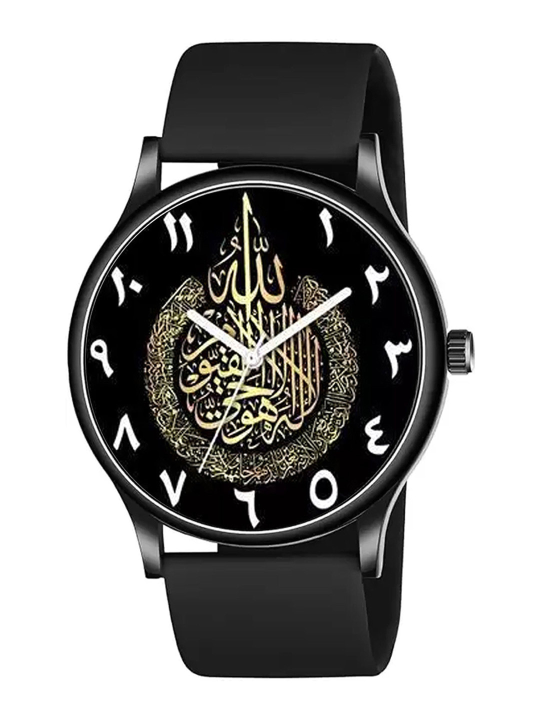 Gopal Shopcart Unisex Silicon Straps Analogue Watch SilmBLK-Islamic-NUM08-804BLK_SH