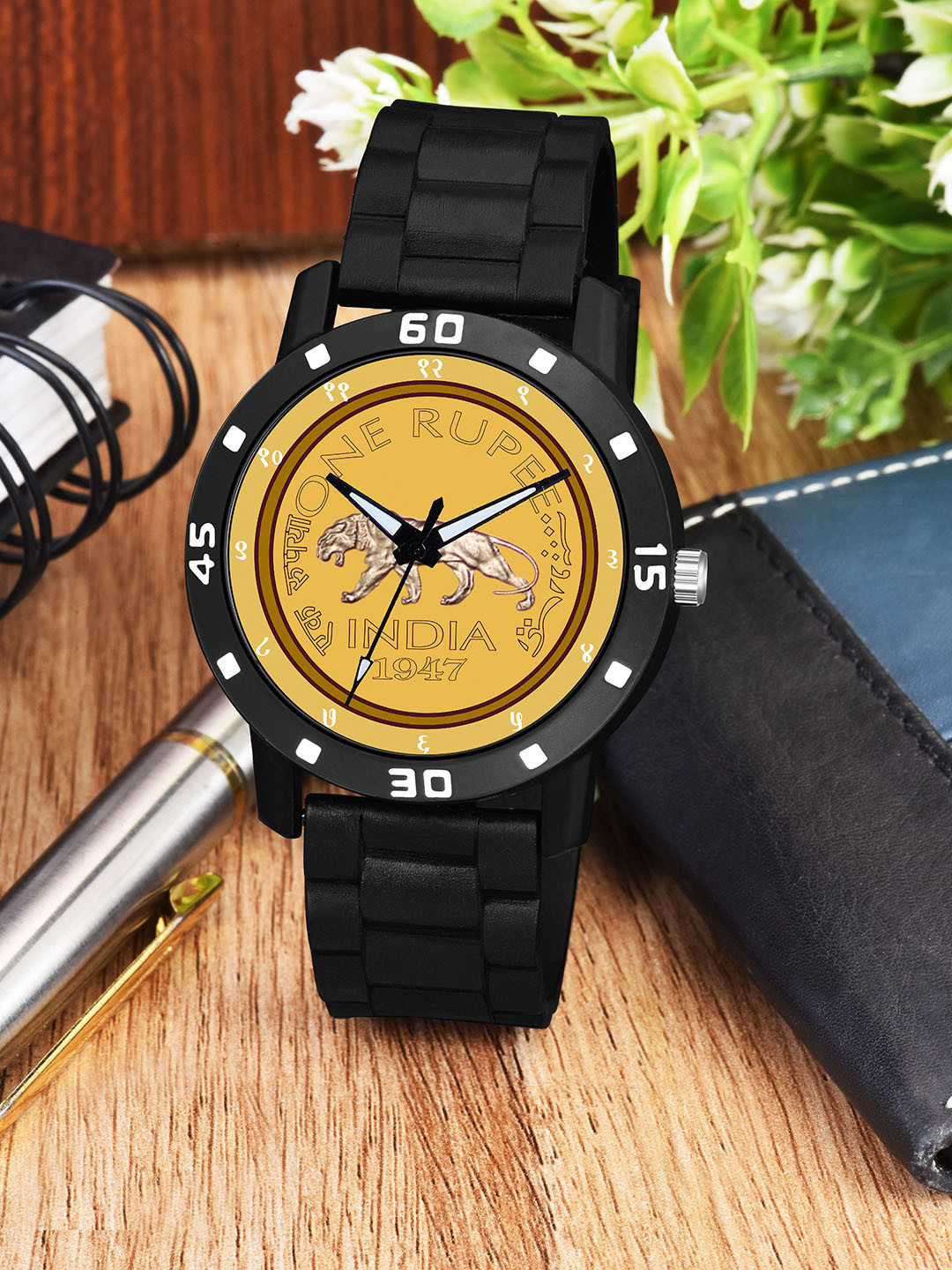 CSAMON Men Dial & Bracelet Style Straps Analogue Watch AeviyoBLK GOLD RS NEW PU_SH