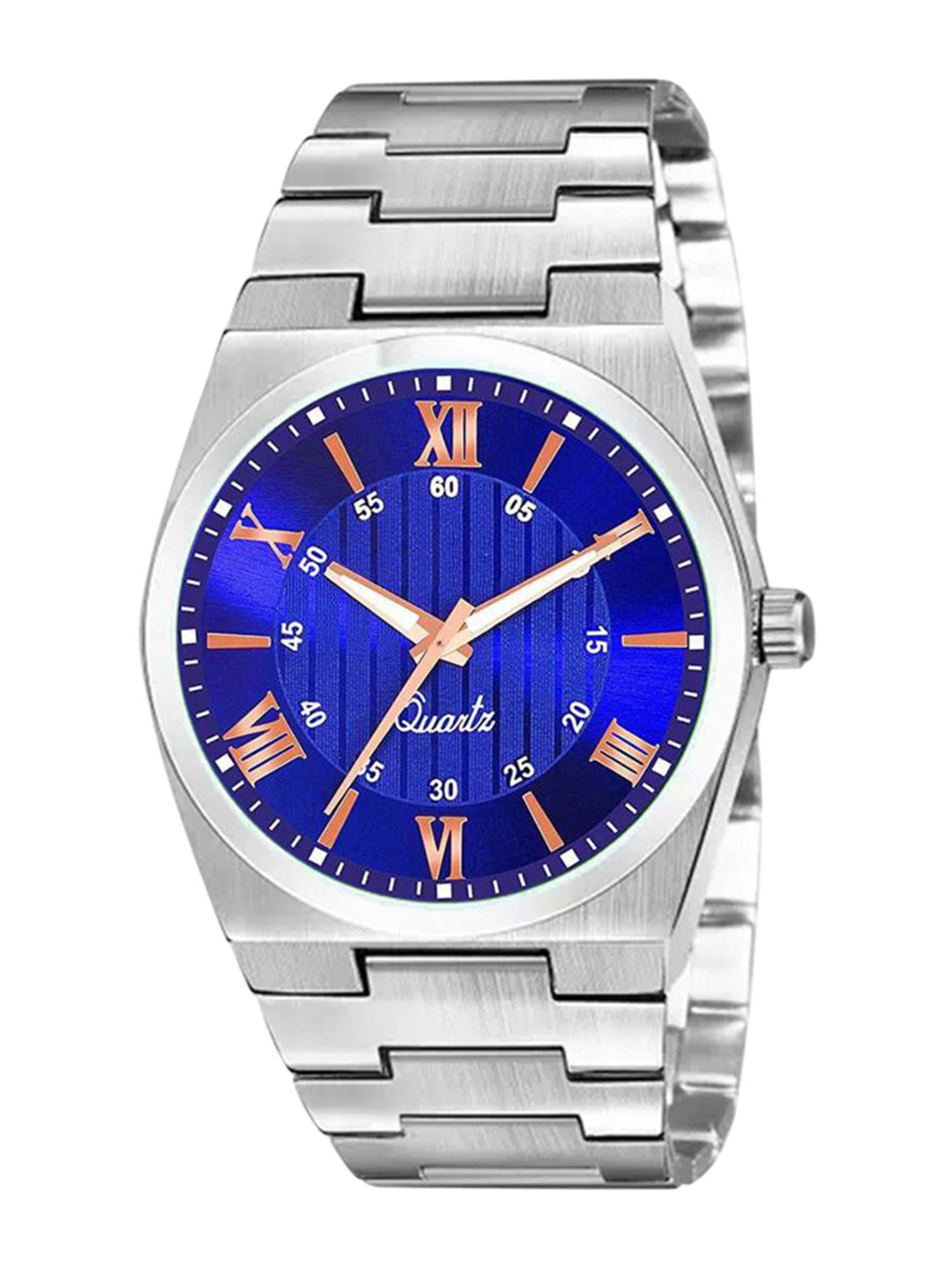 CSAMON Men Textured Dial Analogue Watch - C1020SLV 1016BLU D Chain_SH