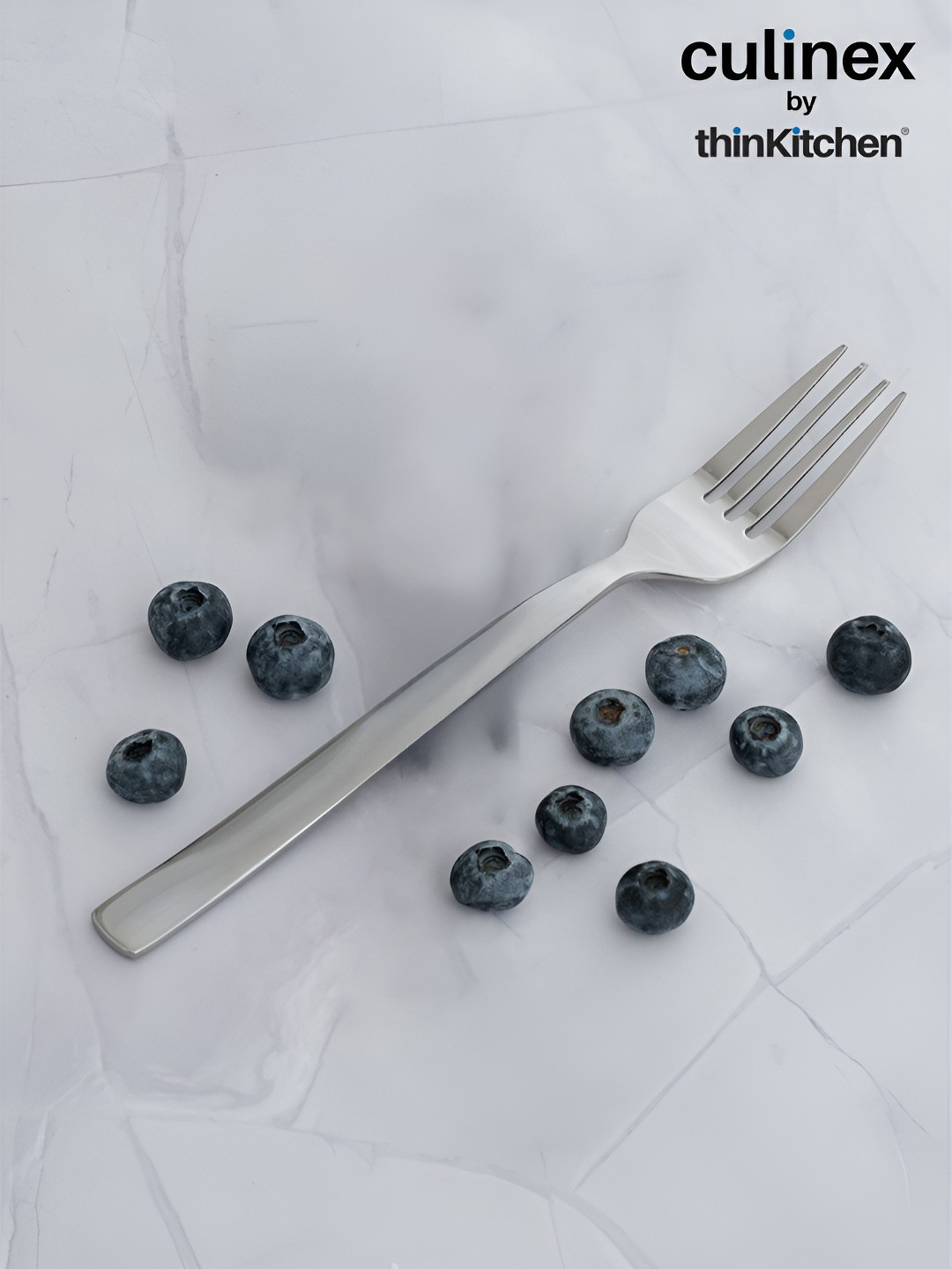 Culinex by thinKitchen 6 Pcs Silver-Toned Stainless Steel Dinner Fork