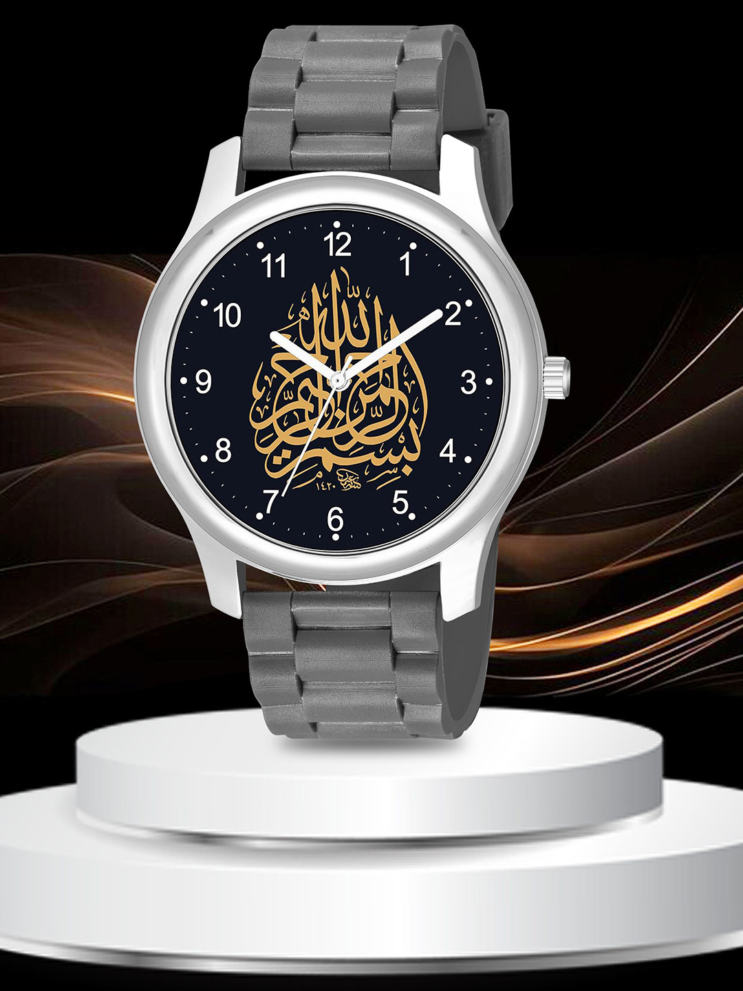 Gopal Shopcart Unisex Skeleton Analogue Watch 1017SLV-Islamic-NUM02-GREY-CD_SH