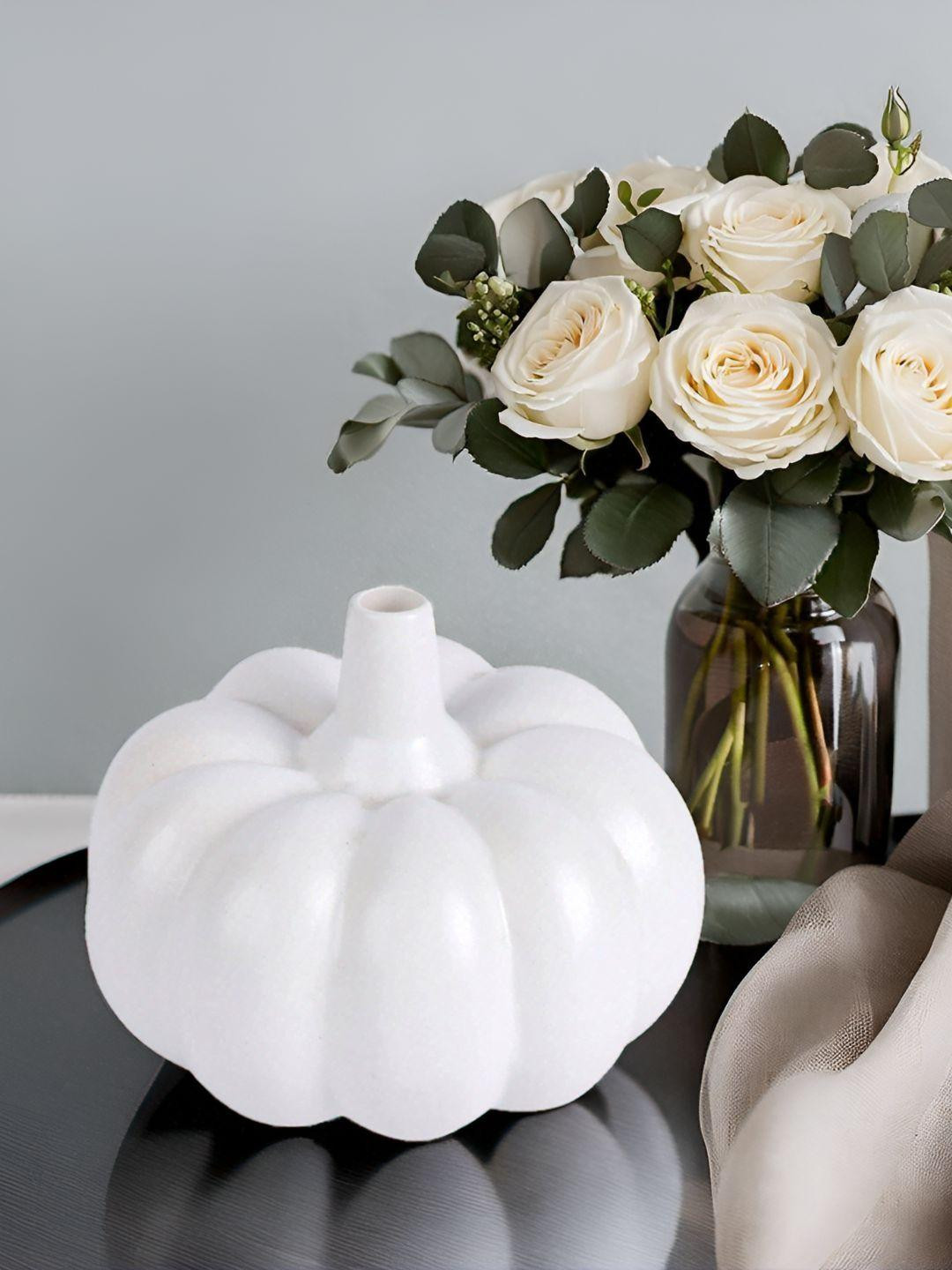 Kraftlik Handicraft White Ceremic Pumpkin Vases