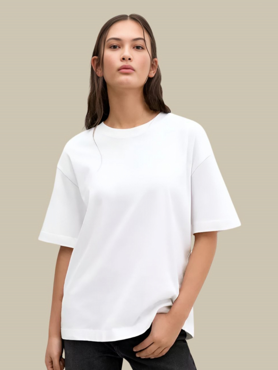 SMAN Women 1Solid Pockets Regular T-shirt