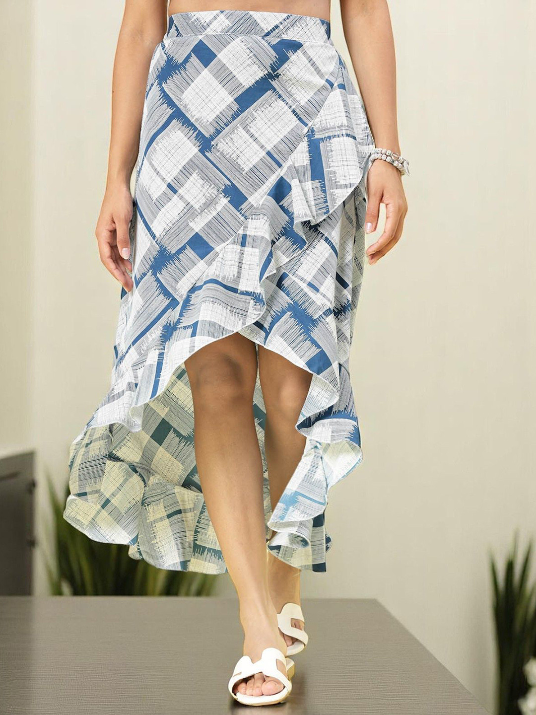 OOMPH! FACTOR Printed Wrap Midi Skirt