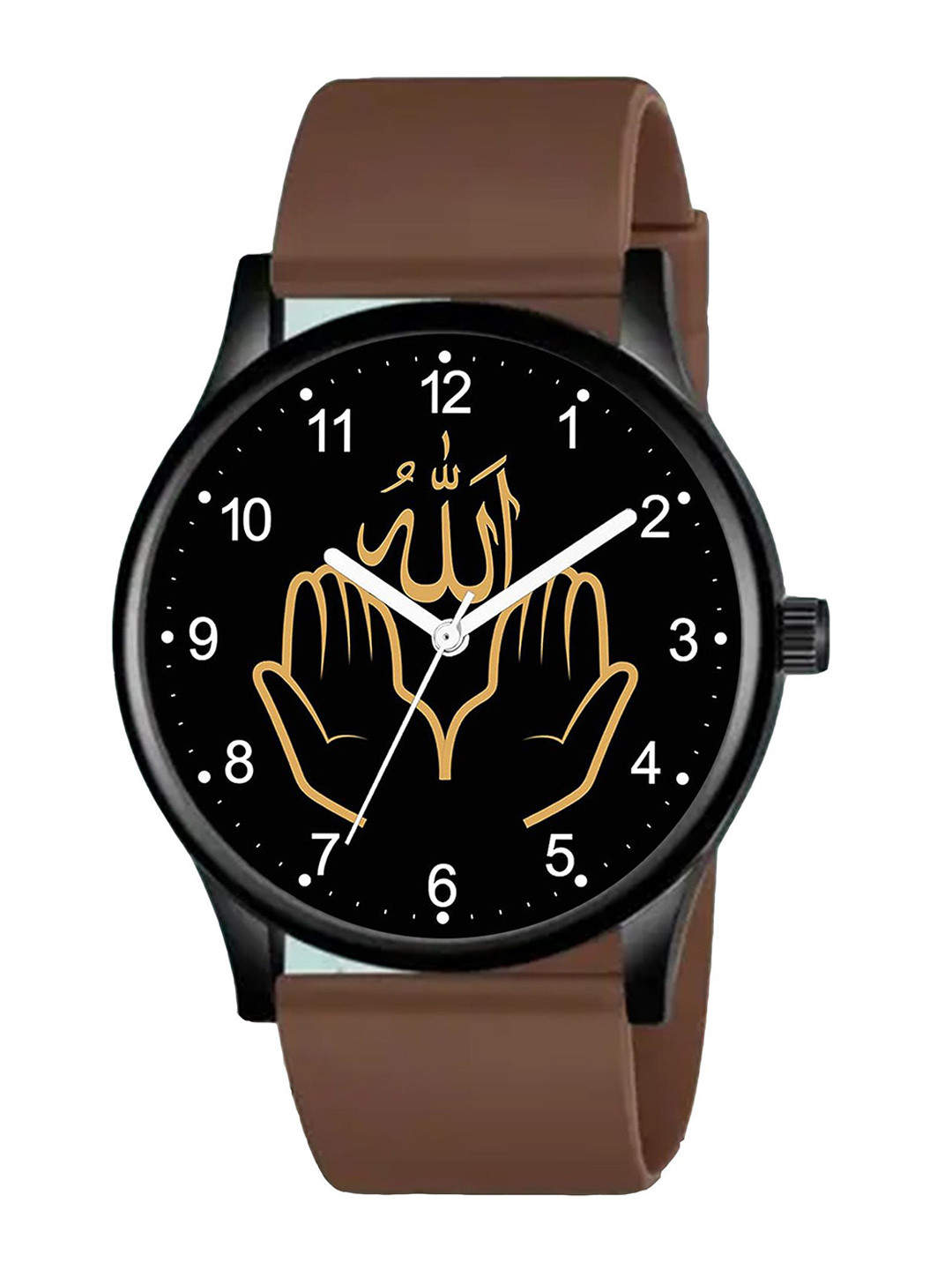 CSAMON Men Printed Dial Analogue Watch - SilmBLK Islamic NUM03 804BRO_SH