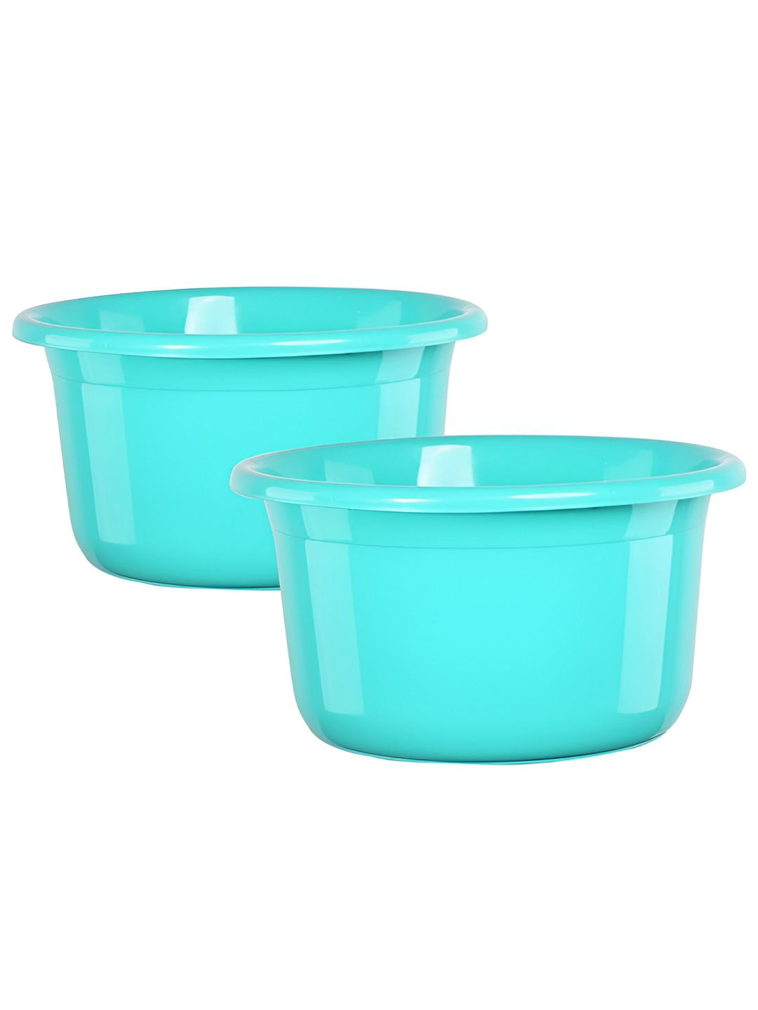 Aura Green 2 Piece Solid Plastic Bath Accessories Set