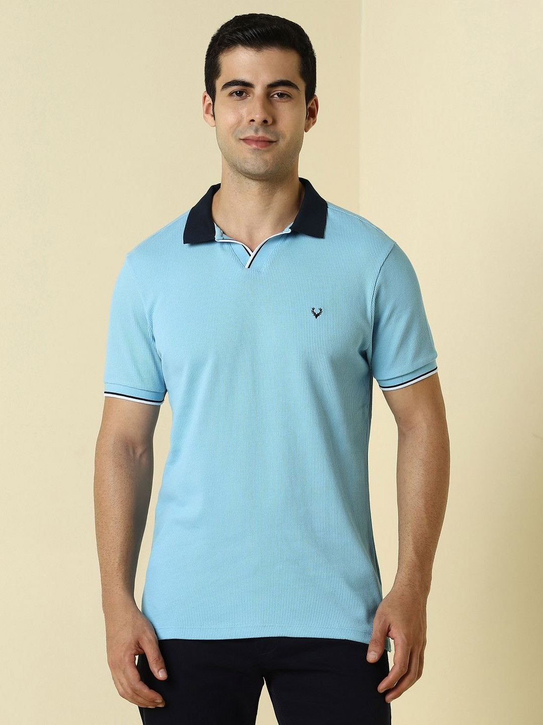 Allen Solly Men Solid Cotton T-shirt