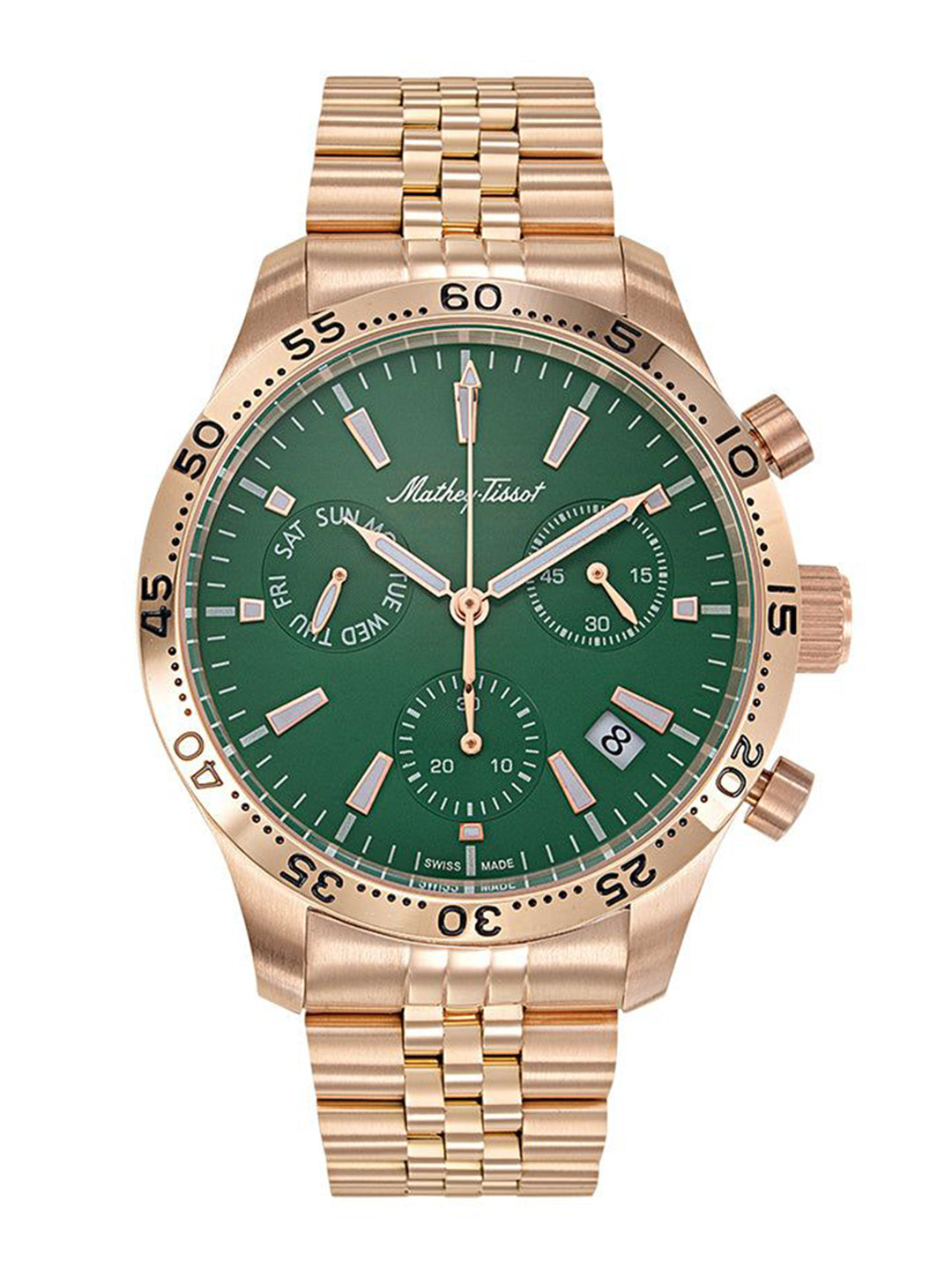 Mathey-Tissot Swiss Made Men Type 22 Quartz Green Dial Analog Watch H1822CHRV