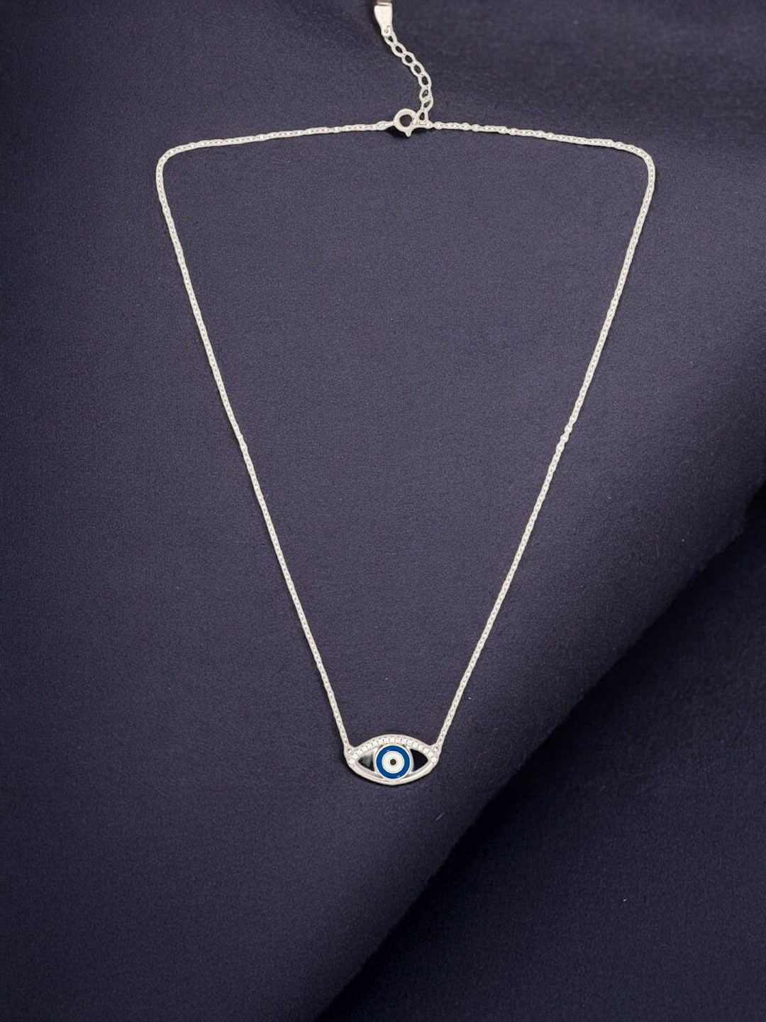 AIZA 925 Sterling Silver Evil Eye Necklace
