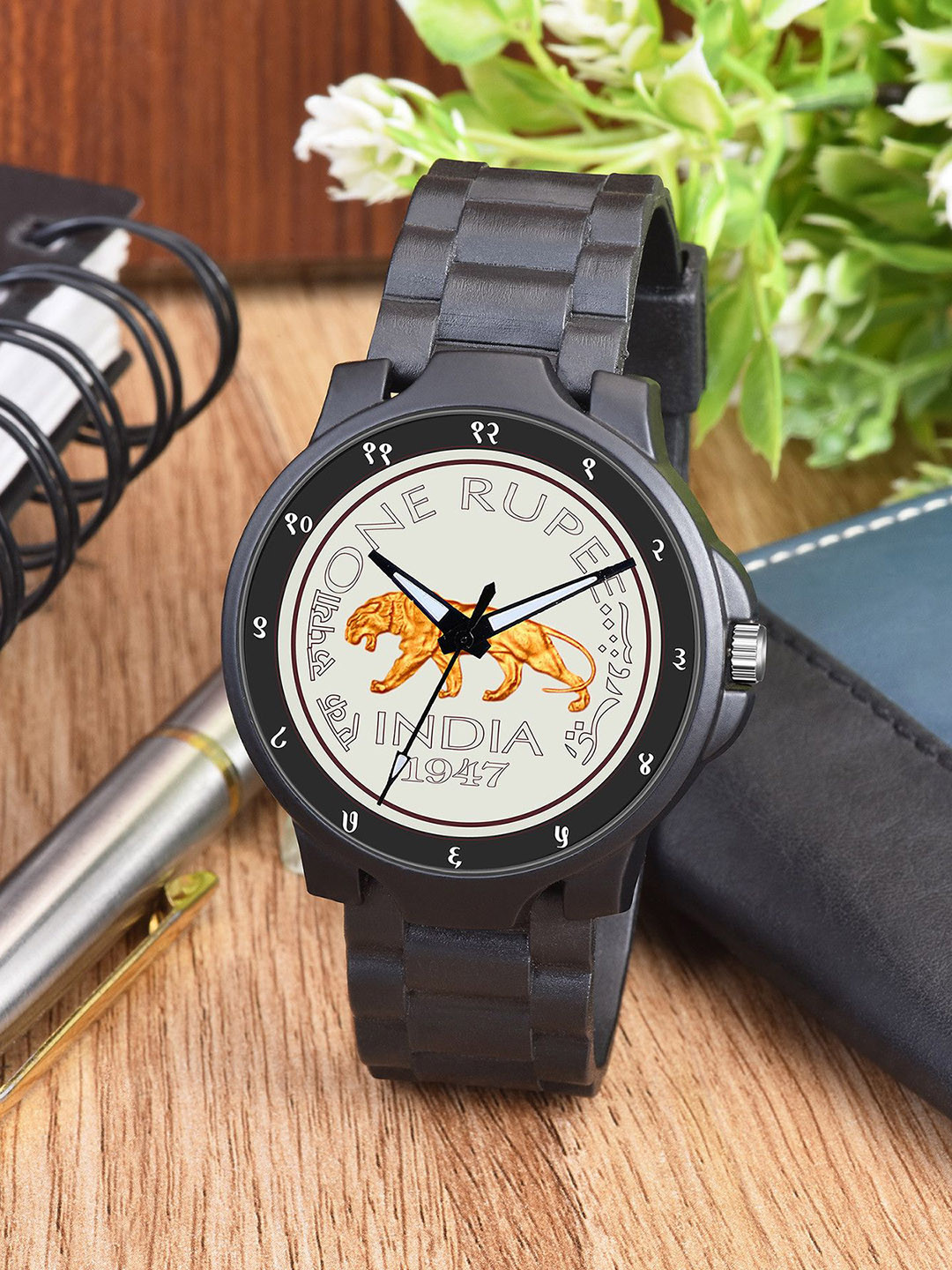 Gopal Shopcart Unisex Dial & Bracelet Style Straps Analogue Watch 3KANBLK-SLV-RS-NEW-PU_SH