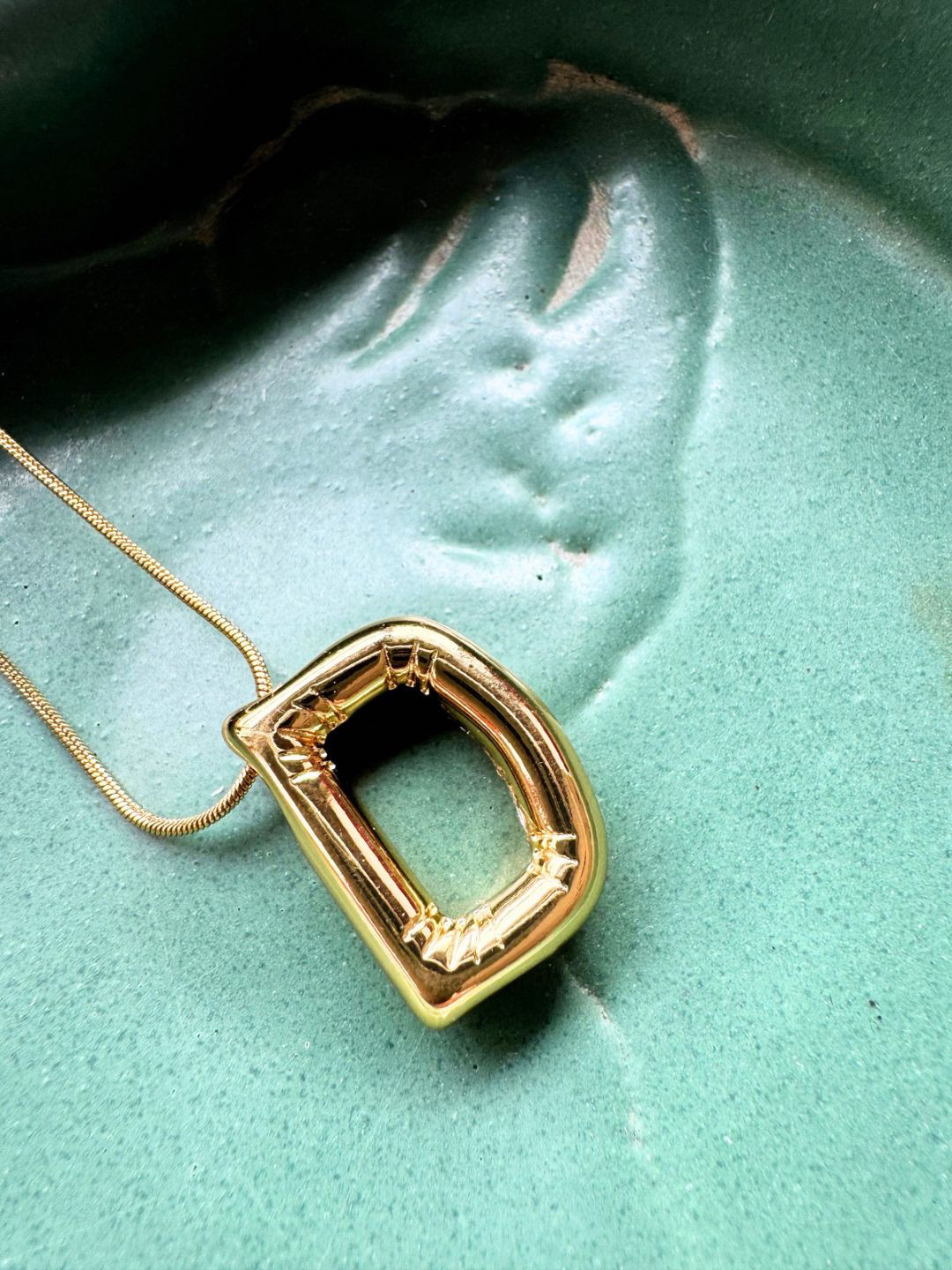 The Jewellery Tale D Alphabet Gold-Plated Chain