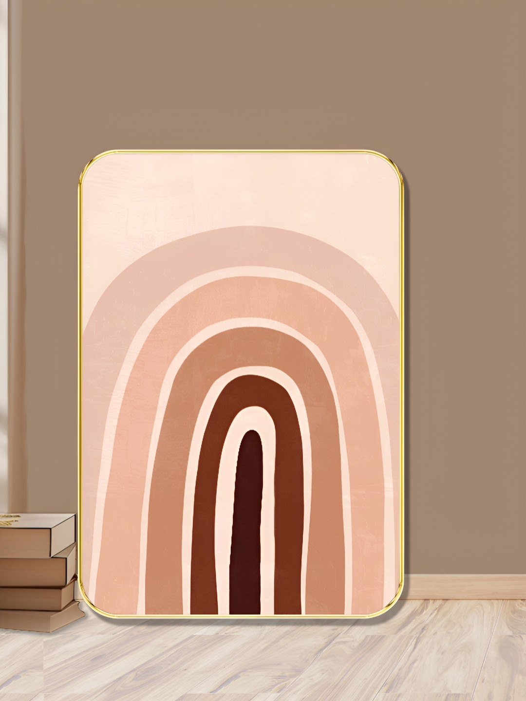 SAF Boho Rainbow Wood Wall Rectangle Paintings Wall Art - 18 x 24In