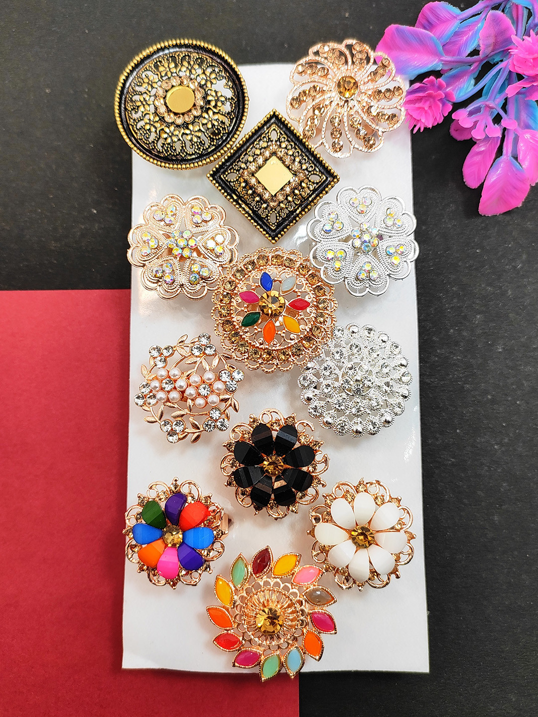 DIVYANSHI COLLECTION Silver Plated Ring Set