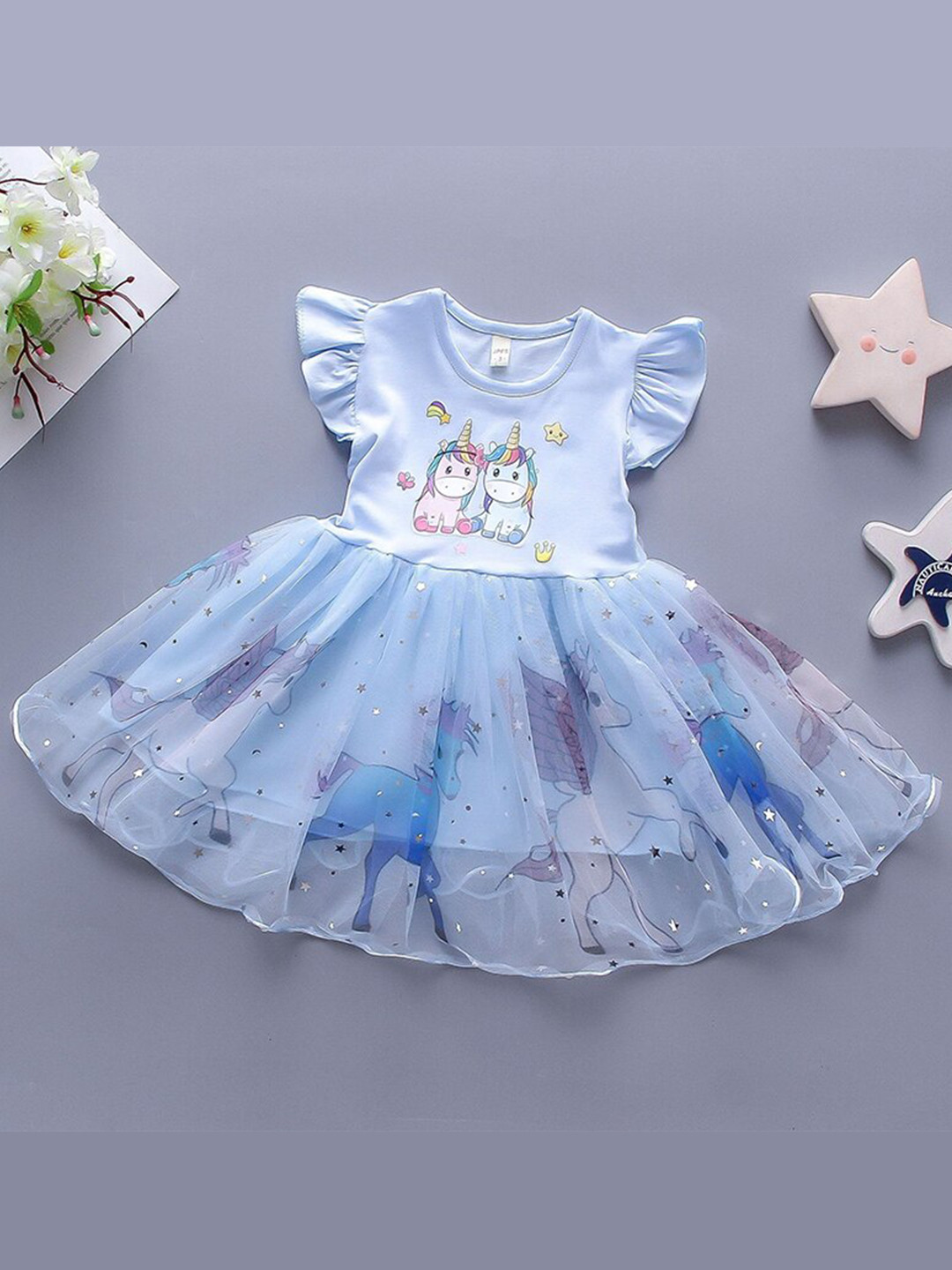 Bold N Elegant Girls Unicorn Party Dress
