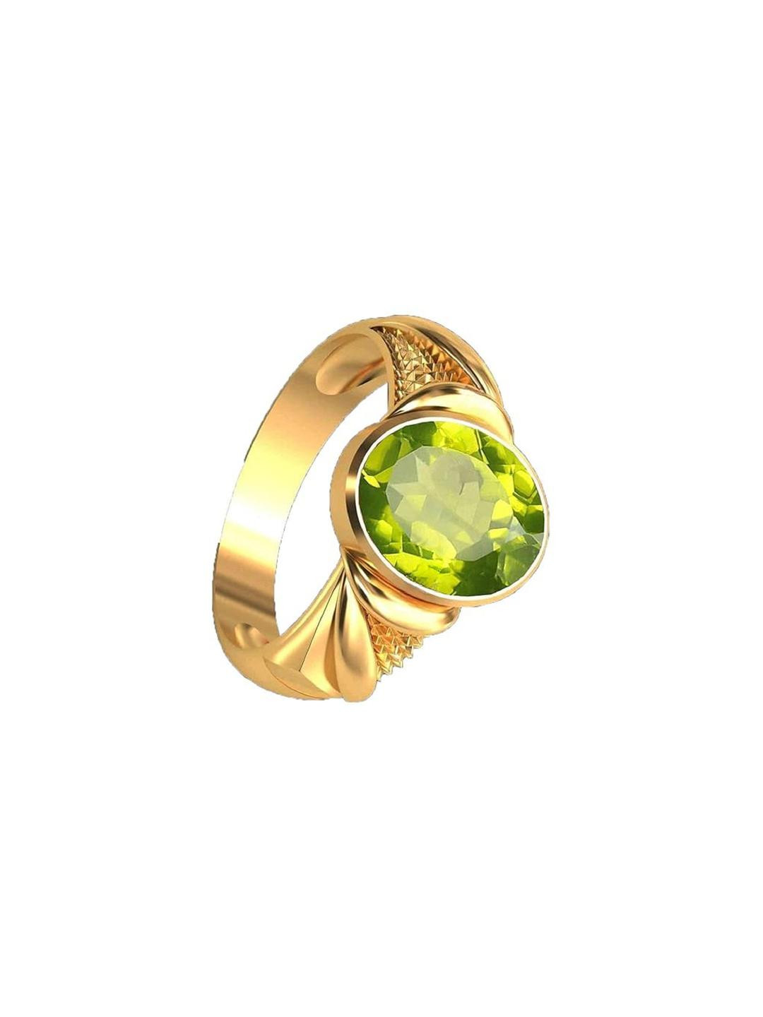 Sidharth Gems 9.25 Ratti 8.05 KT Adjustable Green Peridot Ring