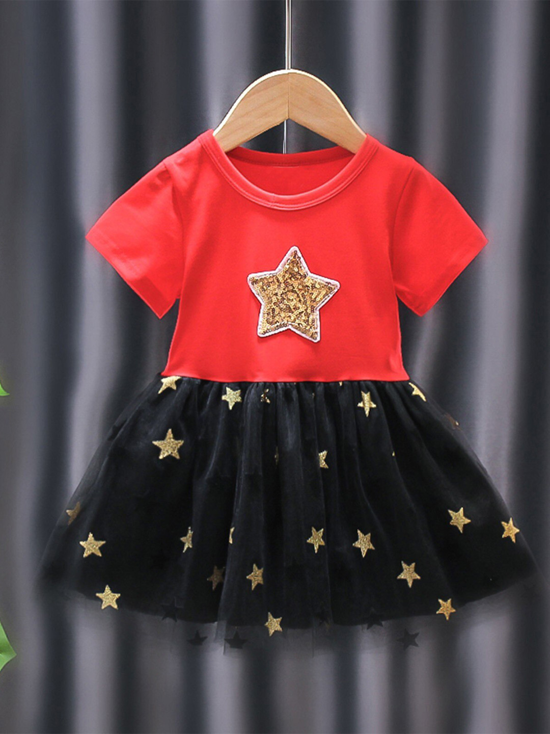 Bold N Elegant Golden Star Tutu Party Dress