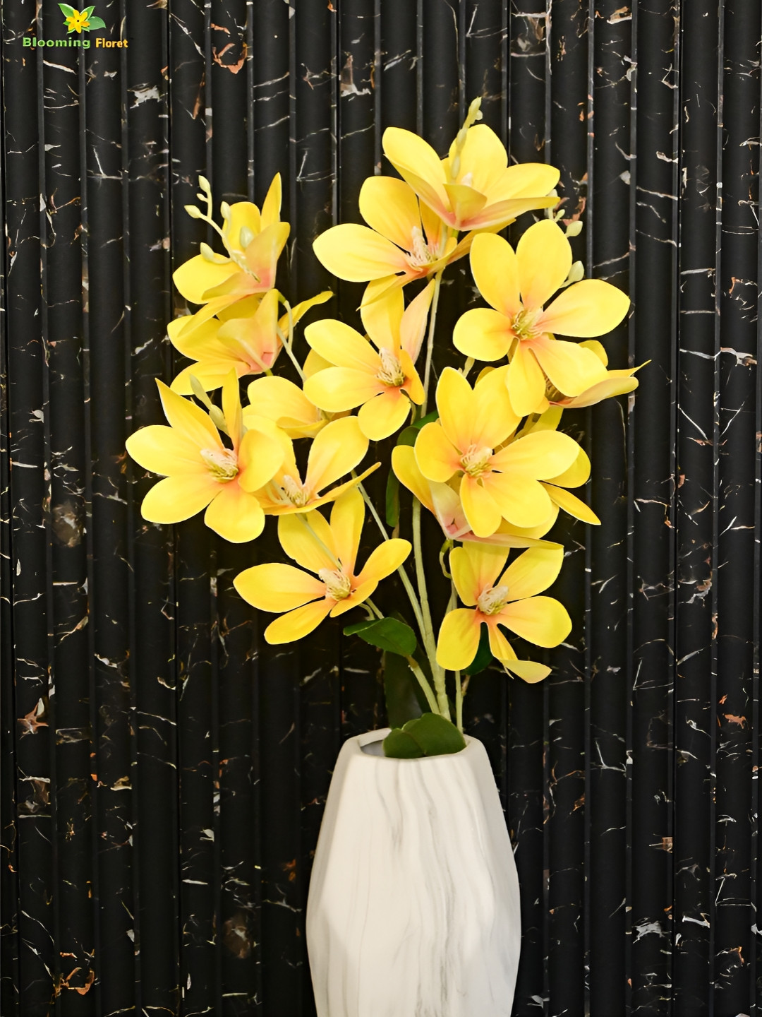 Blooming Floret Yellow Magnolia Artificial Flower