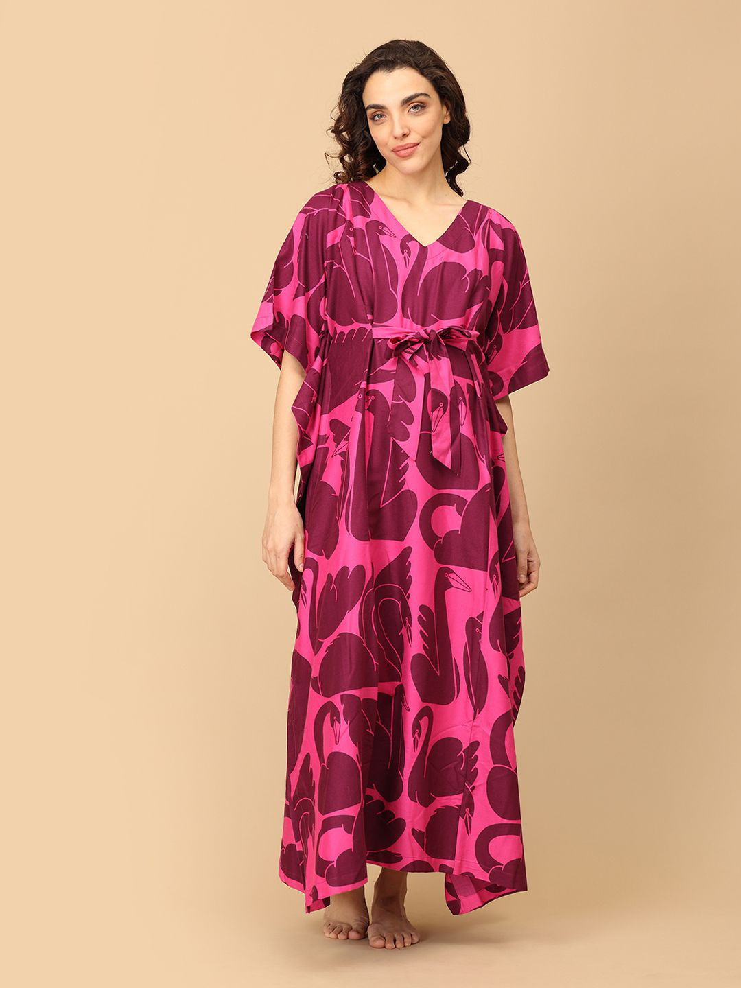 The Mom Store Printed Maxi Nightdress