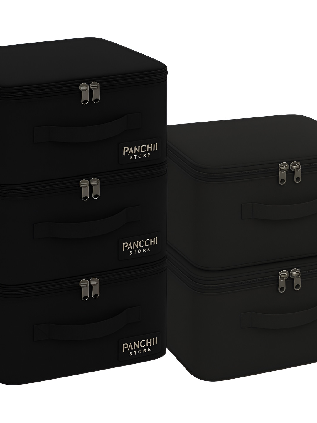 Panchhi Store Black & White 5 Pieces Drawer Organisers